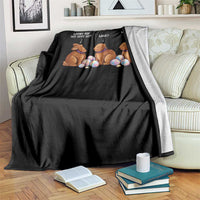 Funny Easter Bunny Throw Blanket Where Did You Guys Go Chocolate