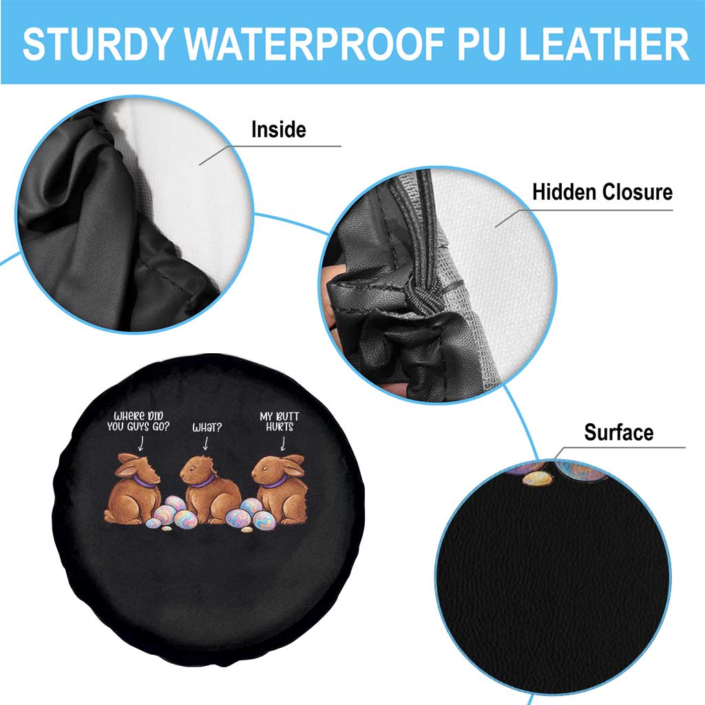 Funny Easter Bunny Spare Tire Cover Where Did You Guys Go Chocolate
