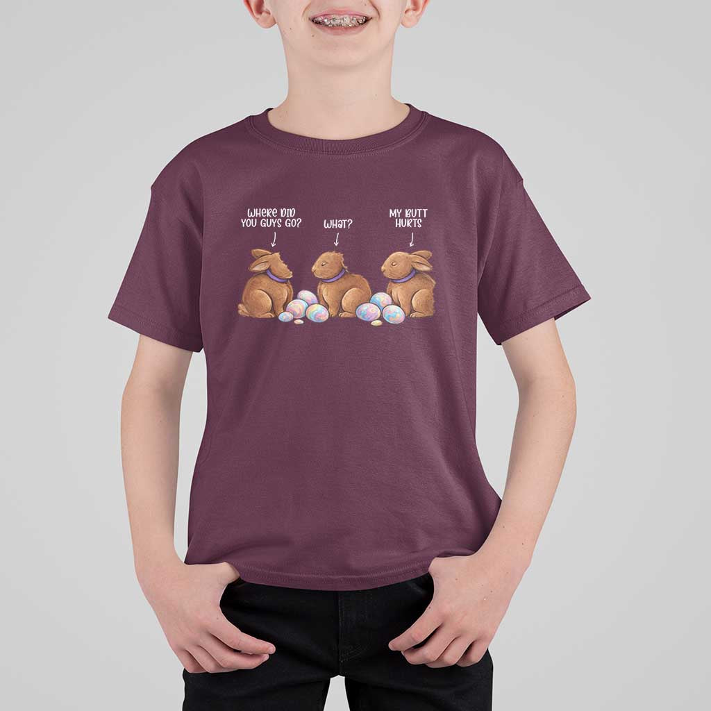 Funny Easter Bunny T Shirt For Kid Where Did You Guys Go Chocolate