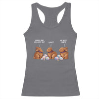 Funny Easter Bunny Racerback Tank Top Where Did You Guys Go Chocolate