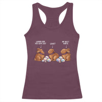 Funny Easter Bunny Racerback Tank Top Where Did You Guys Go Chocolate