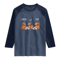 Funny Easter Bunny Raglan Shirt Where Did You Guys Go Chocolate