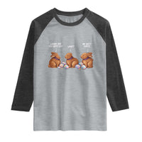 Funny Easter Bunny Raglan Shirt Where Did You Guys Go Chocolate