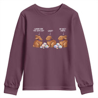 Funny Easter Bunny Youth Sweatshirt Where Did You Guys Go Chocolate