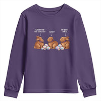 Funny Easter Bunny Youth Sweatshirt Where Did You Guys Go Chocolate