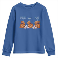 Funny Easter Bunny Youth Sweatshirt Where Did You Guys Go Chocolate