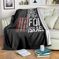 No One Wants To Fight For Israel Throw Blanket Vintage American Flag Anti War Freedom First