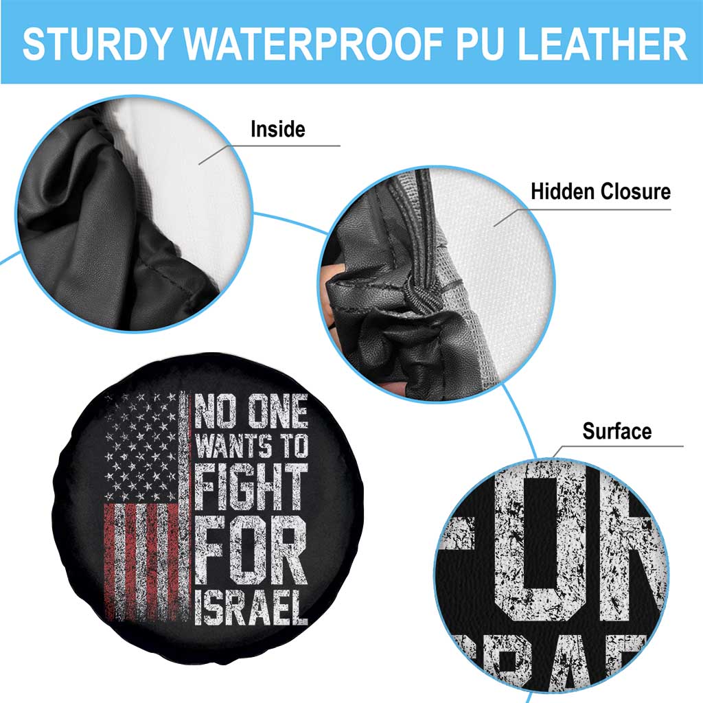 No One Wants To Fight For Israel Spare Tire Cover Vintage American Flag Anti War Freedom First