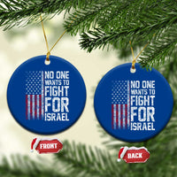 No One Wants To Fight For Israel Ceramic Ornament Vintage American Flag Anti War Freedom First