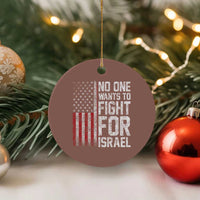 No One Wants To Fight For Israel Ceramic Ornament Vintage American Flag Anti War Freedom First