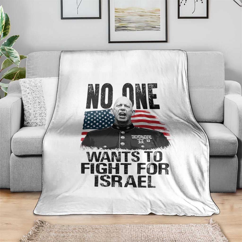 No One Wants To Fight For Israel Throw Blanket Marine Veteran American Freedom