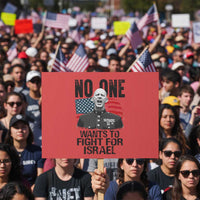 No One Wants To Fight For Israel Protest Sign Marine Veteran American Freedom