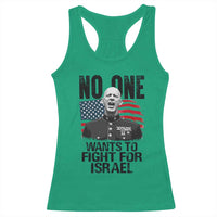 No One Wants To Fight For Israel Racerback Tank Top Marine Veteran American Freedom