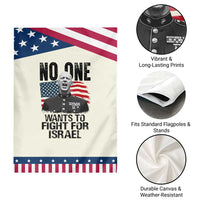 No One Wants To Fight For Israel Garden Flag Marine Veteran American Freedom