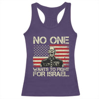 No One Wants To Fight For Israel Racerback Tank Top America First Anti War Marine Veteran