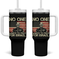 No One Wants To Fight For Israel Tumbler With Handle America First Anti War Marine Veteran