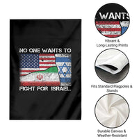 No One Wants To Fight For Israel Garden Flag Marine Veteran Freedom Statement