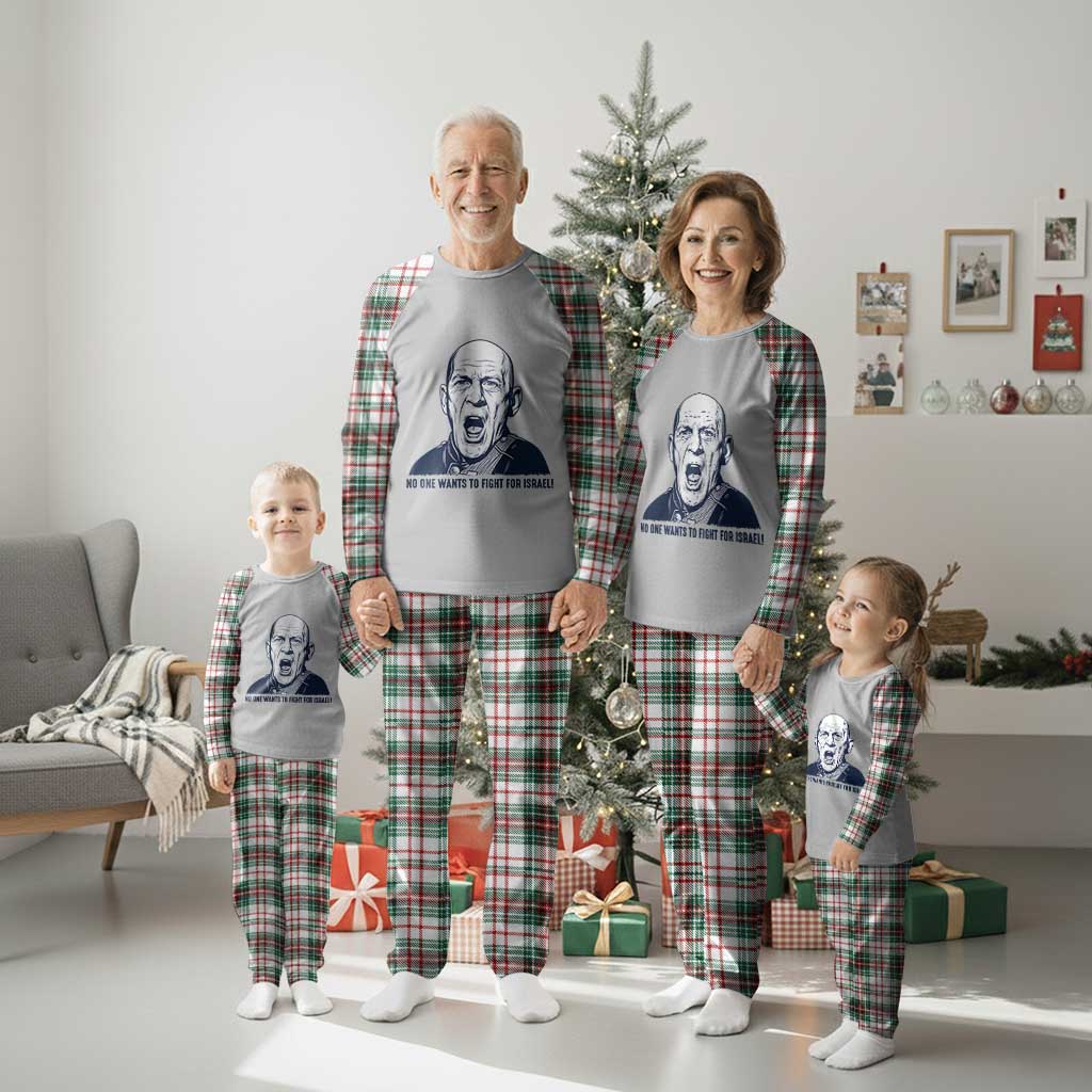 No One Wants To Fight For Israel Plaid Pajama Set Marine Veteran America First Anti War