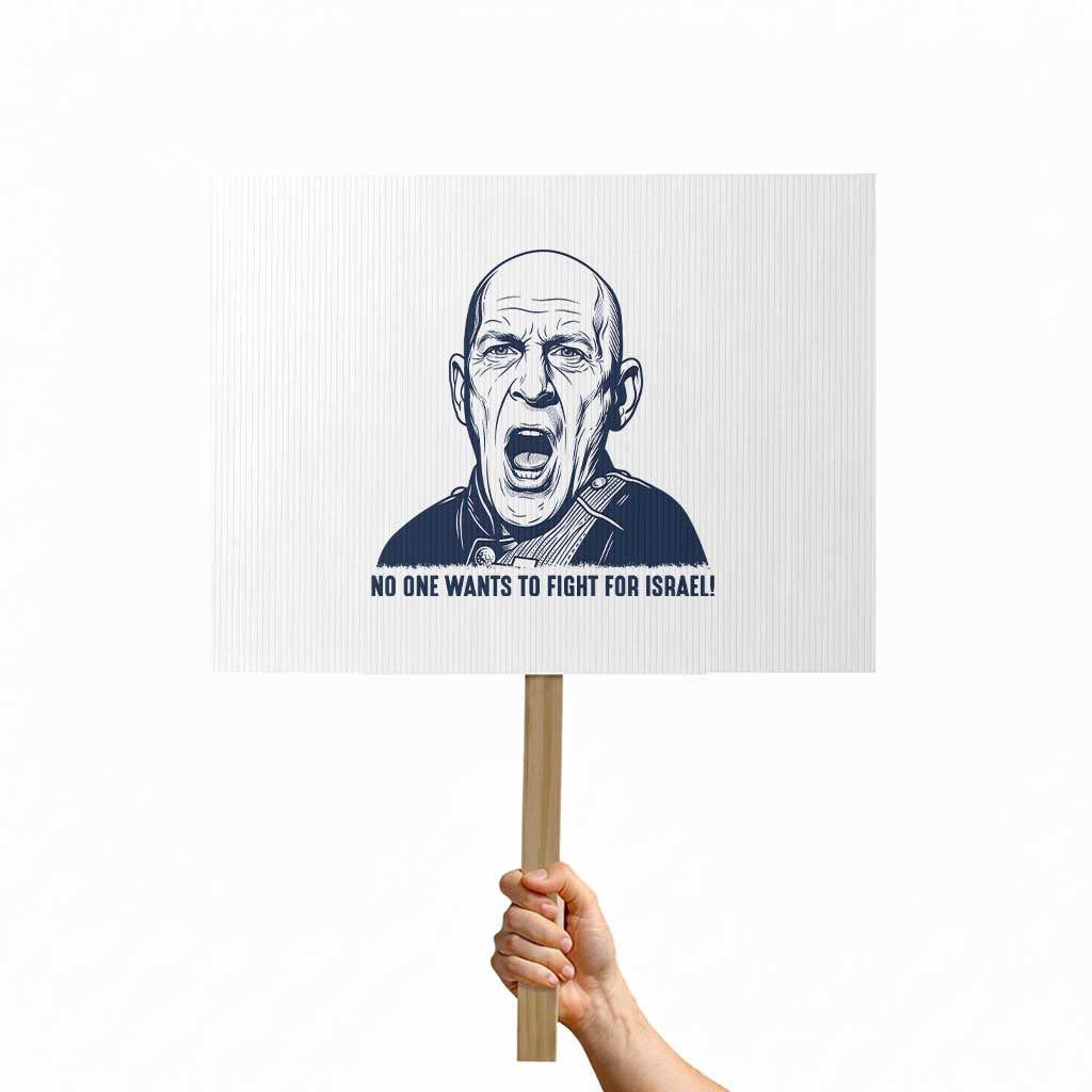 No One Wants To Fight For Israel Protest Sign Marine Veteran America First Anti War