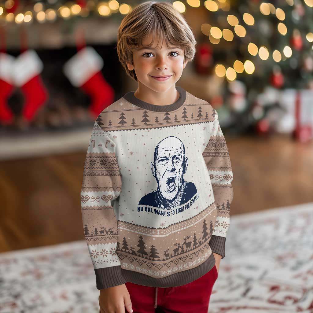 No One Wants To Fight For Israel Ugly Christmas Sweater Marine Veteran America First Anti War