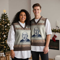 No One Wants To Fight For Israel V-Neck Knit Sweater Vest Marine Veteran America First Anti War