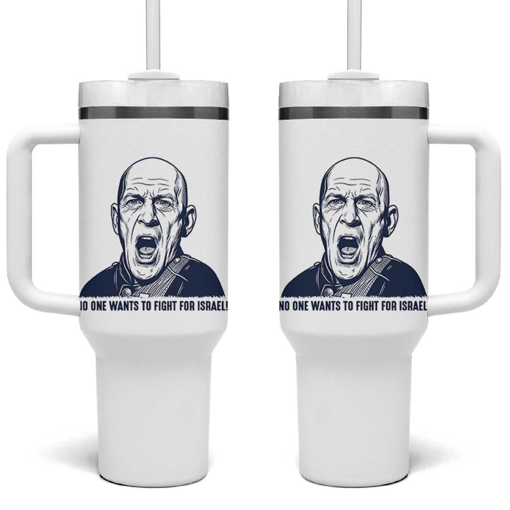 No One Wants To Fight For Israel Tumbler With Handle Marine Veteran America First Anti War
