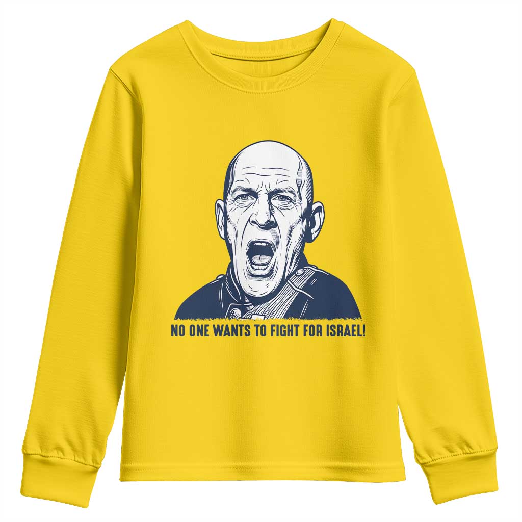 No One Wants To Fight For Israel Youth Sweatshirt Marine Veteran America First Anti War