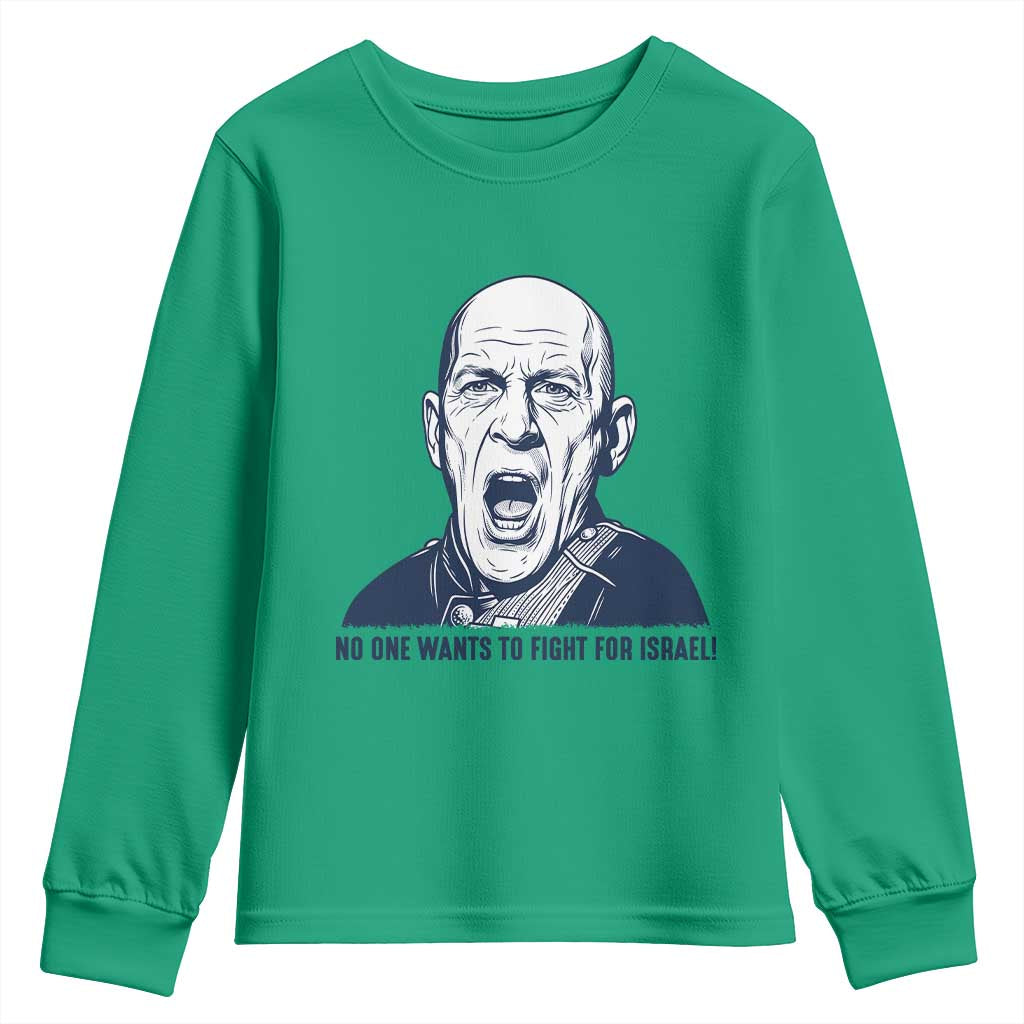 No One Wants To Fight For Israel Youth Sweatshirt Marine Veteran America First Anti War