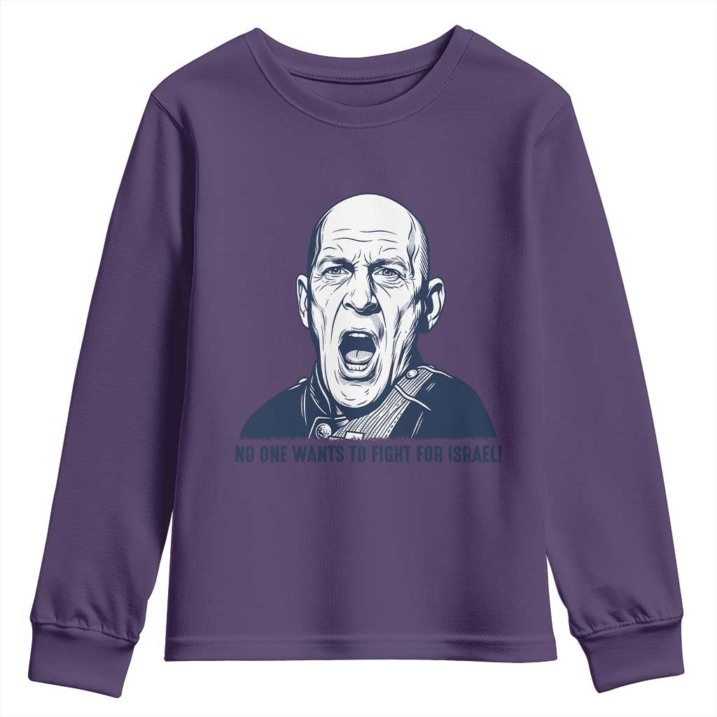 No One Wants To Fight For Israel Youth Sweatshirt Marine Veteran America First Anti War