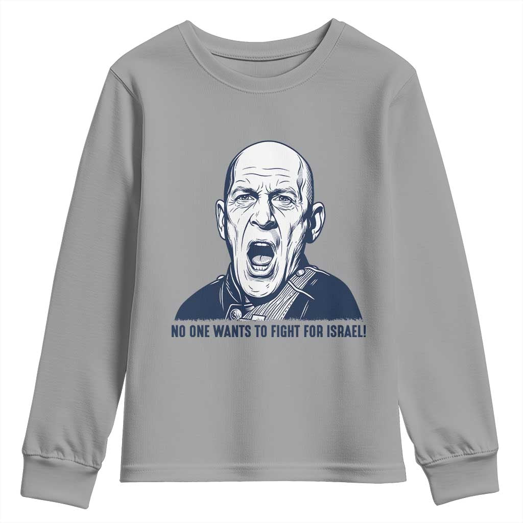 No One Wants To Fight For Israel Youth Sweatshirt Marine Veteran America First Anti War