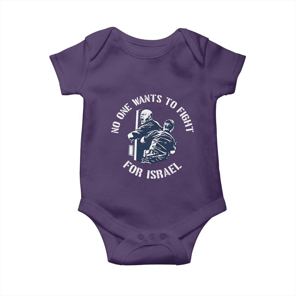 No One Wants To Fight For Israel Baby Onesie Marine Veteran Anti War America First Statement