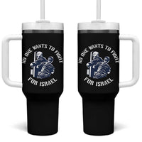 No One Wants To Fight For Israel Tumbler With Handle Marine Veteran Anti War America First Statement