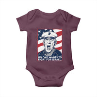 No One Wants To Fight For Israel Baby Onesie US Marine Veteran Anti War