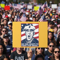 No One Wants To Fight For Israel Protest Sign US Marine Veteran Anti War