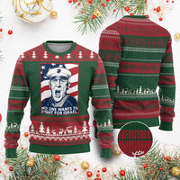 No One Wants To Fight For Israel Ugly Christmas Sweater US Marine Veteran Anti War