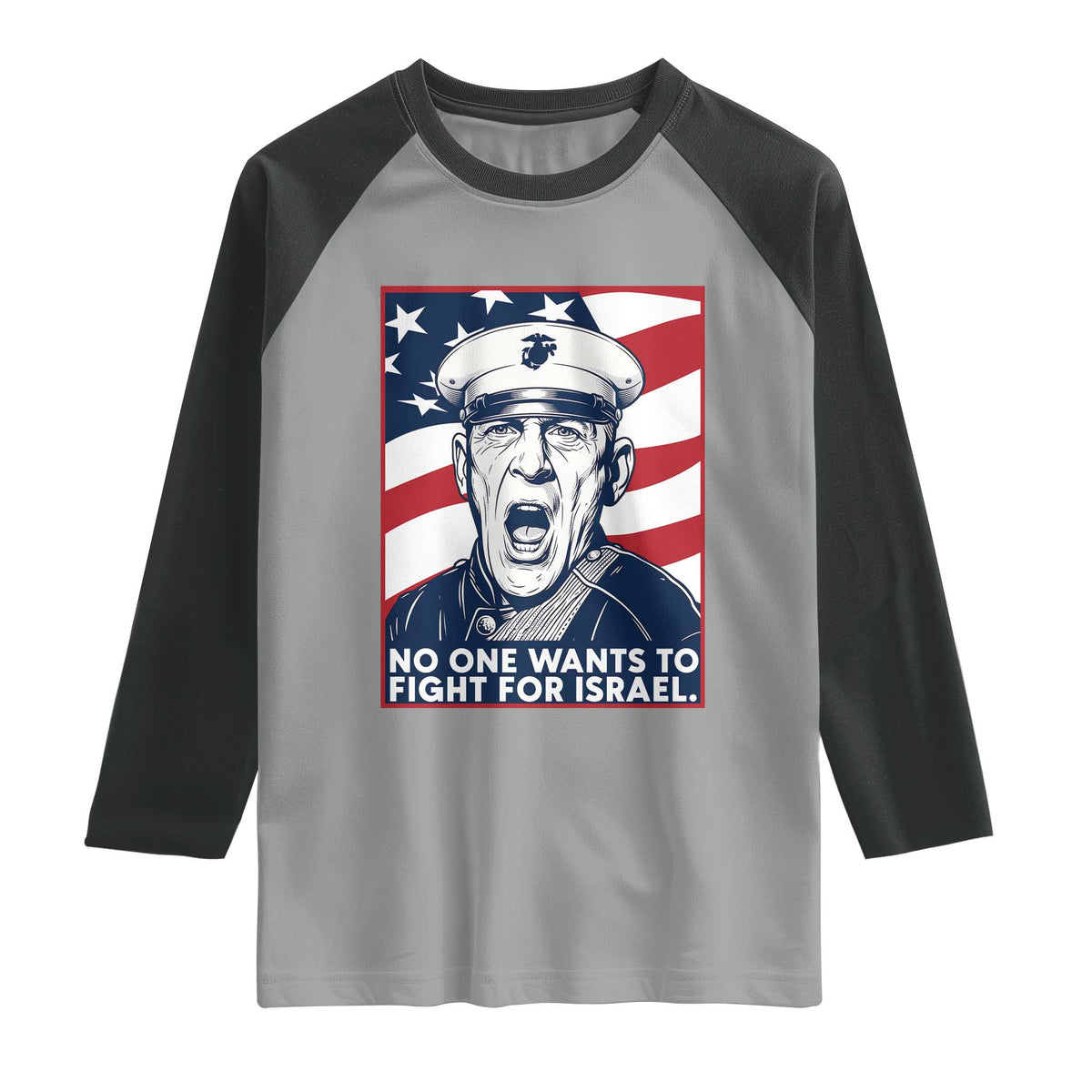 No One Wants To Fight For Israel Raglan Shirt US Marine Veteran Anti War