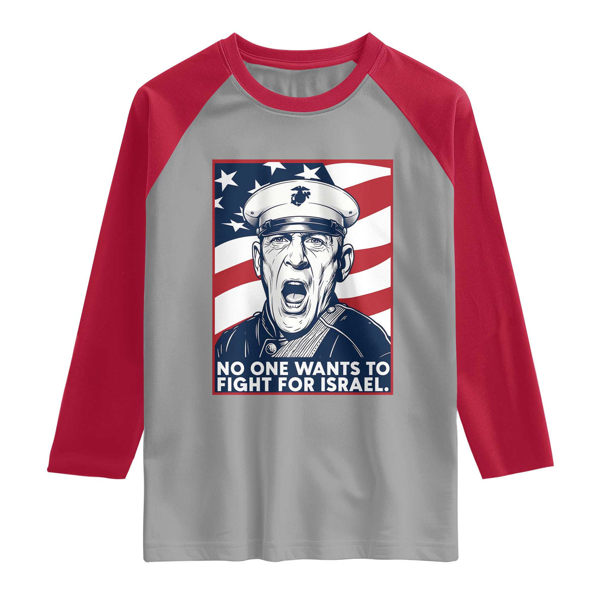 No One Wants To Fight For Israel Raglan Shirt US Marine Veteran Anti War