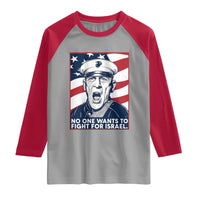 No One Wants To Fight For Israel Raglan Shirt US Marine Veteran Anti War