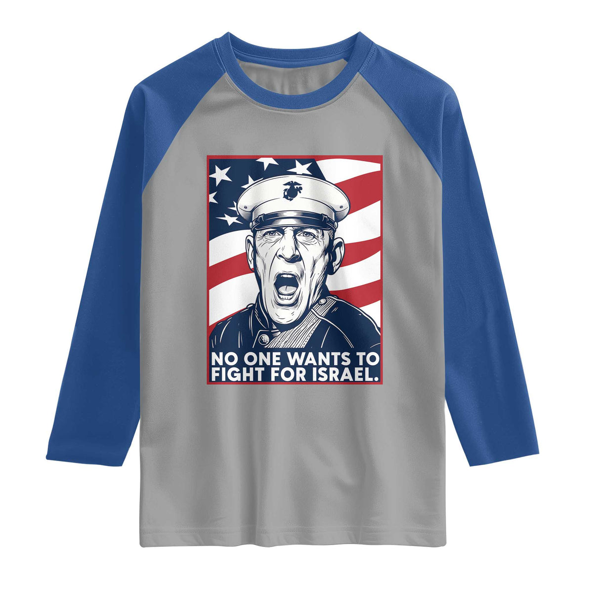 No One Wants To Fight For Israel Raglan Shirt US Marine Veteran Anti War