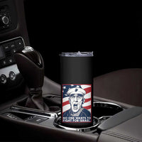 No One Wants To Fight For Israel Skinny Tumbler US Marine Veteran Anti War