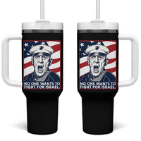 No One Wants To Fight For Israel Tumbler With Handle US Marine Veteran Anti War