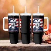 No One Wants To Fight For Israel Tumbler With Handle US Marine Veteran Anti War