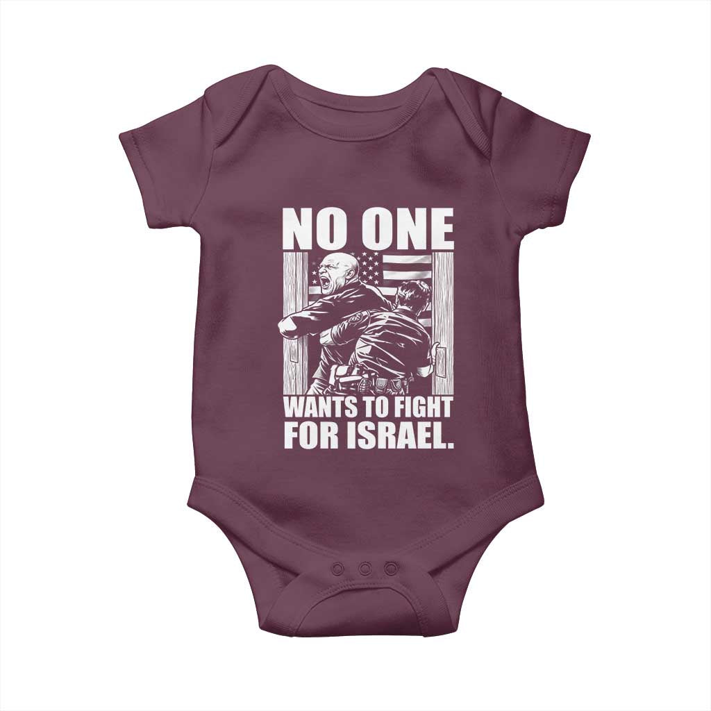 No One Wants To Fight For Israel Baby Onesie US Marine Veteran Anti War America First