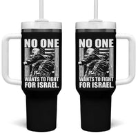 No One Wants To Fight For Israel Tumbler With Handle US Marine Veteran Anti War America First