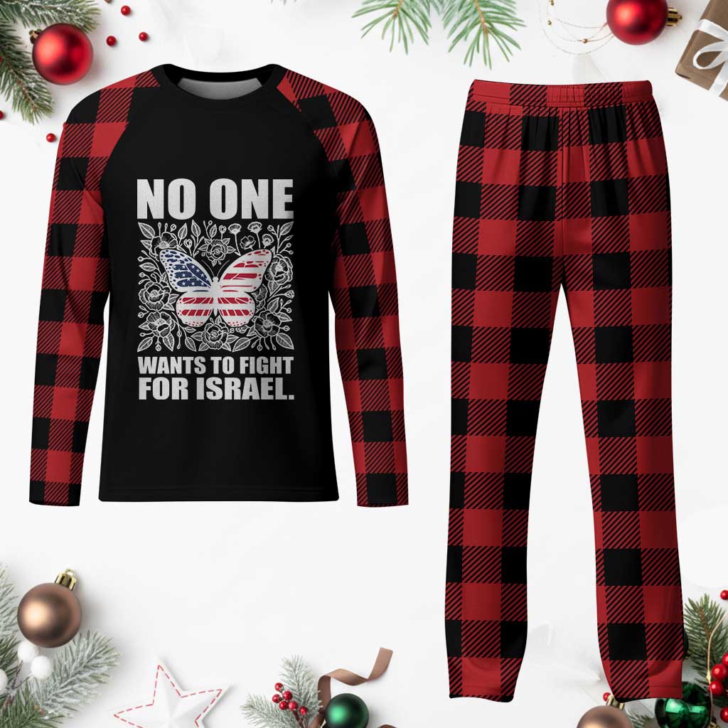 No One Wants To Fight For Israel Plaid Pajama Set America First Anti War