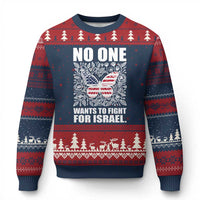 No One Wants To Fight For Israel Ugly Christmas Sweater America First Anti War