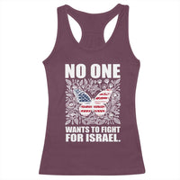 No One Wants To Fight For Israel Racerback Tank Top America First Anti War