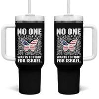No One Wants To Fight For Israel Tumbler With Handle America First Anti War