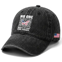 No One Wants To Fight For Israel Washed Cotton Baseball Cap America First Anti War