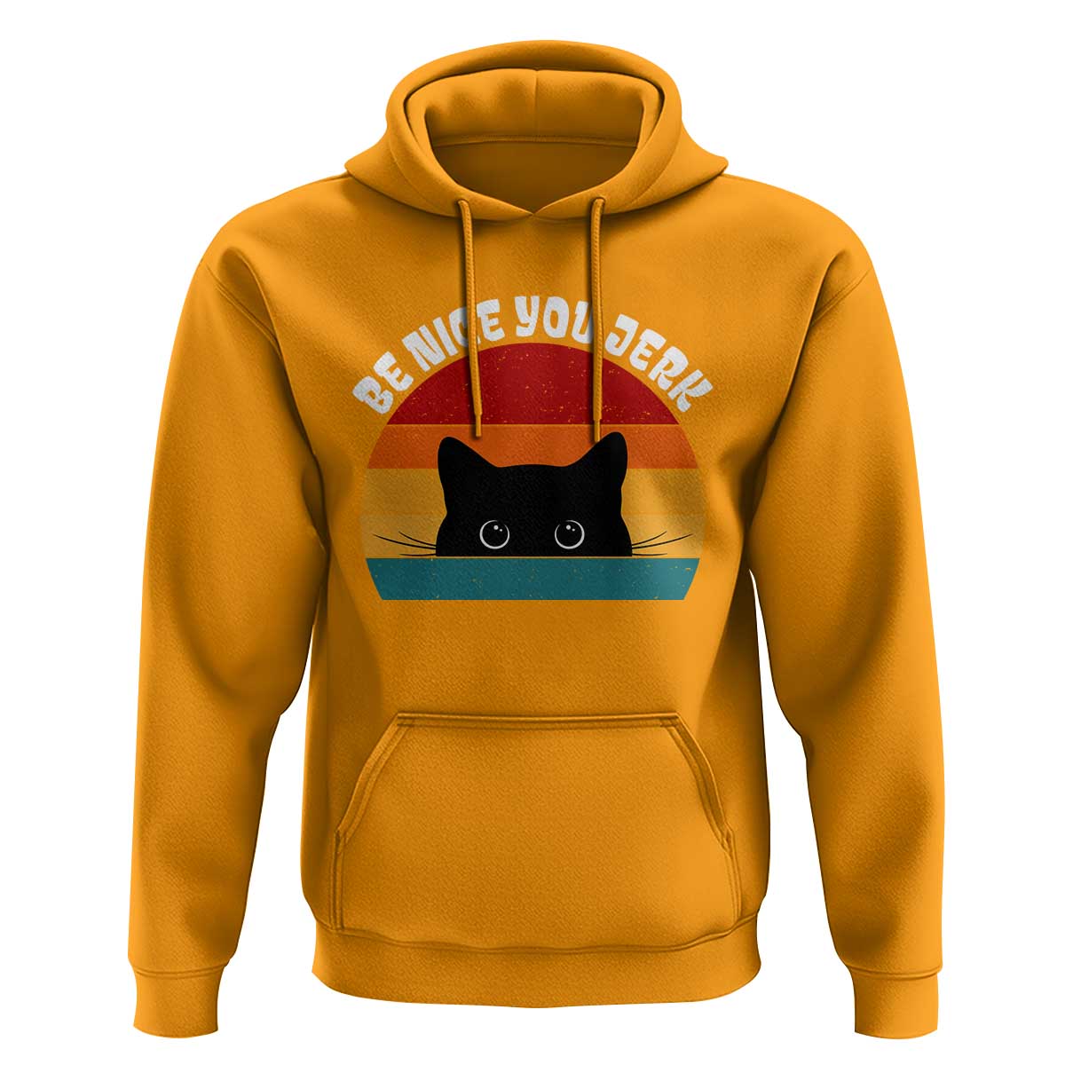 Be Nice You Jerk Hoodie Funny Cat Sarcastic Quote